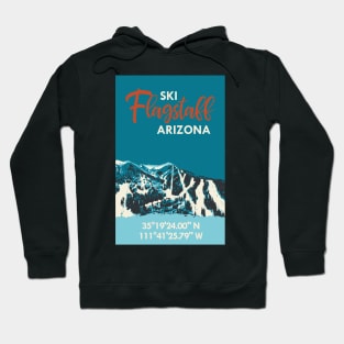 Ski Flagstaff GPS Vintage Poster Hoodie